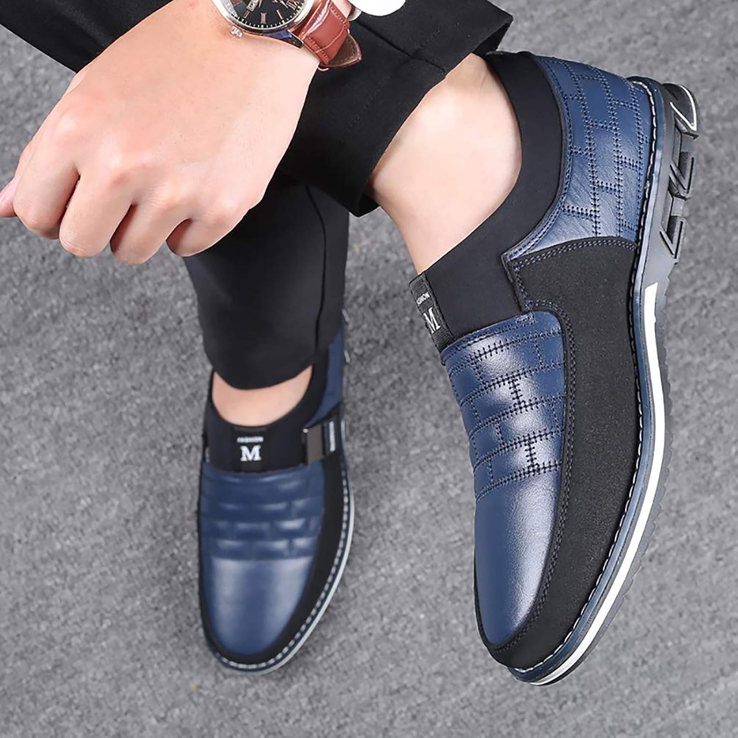COSIDRAM Mens Casual Shoes Dress Sneakers Loafers Comfort Walking Shoes | Lightweight slip-on for hassle-free wear. Cloud-like comfort, sock-friendly fit for daily & semi-formal occasions.