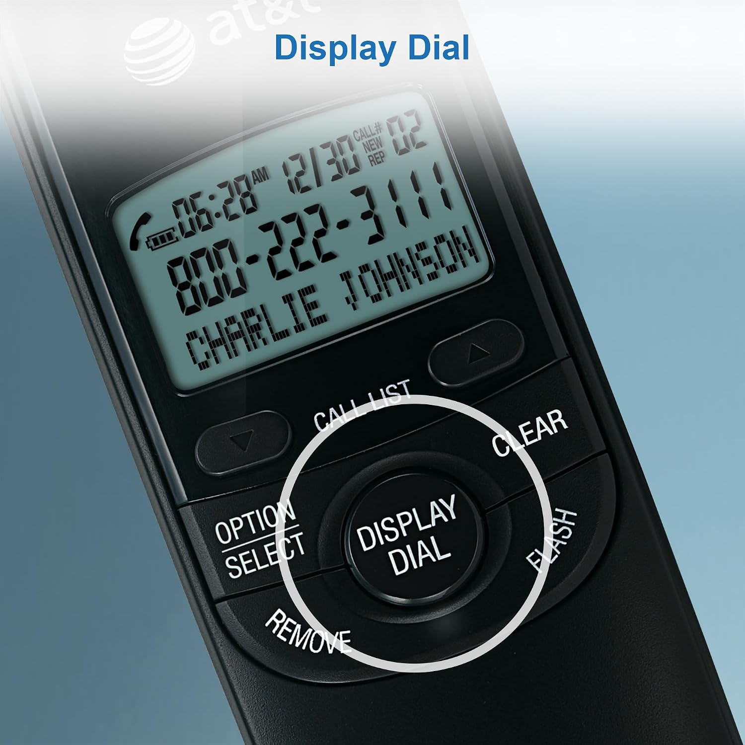 AT&T TR1909 Trimline Corded Phone with Caller ID, White