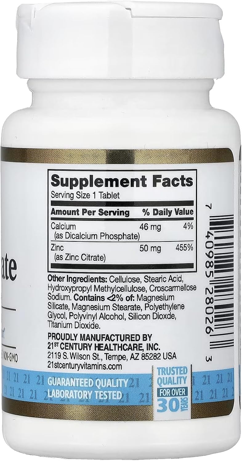 21st Century Calcium 1000mg Plus D3 Tablets, Bone Health, 90 Count | Calcium 1000 mg with Vitamin D3 20 mcg (800 IU), Bone Strength & Density Support, Daily Supplement for Men & Women