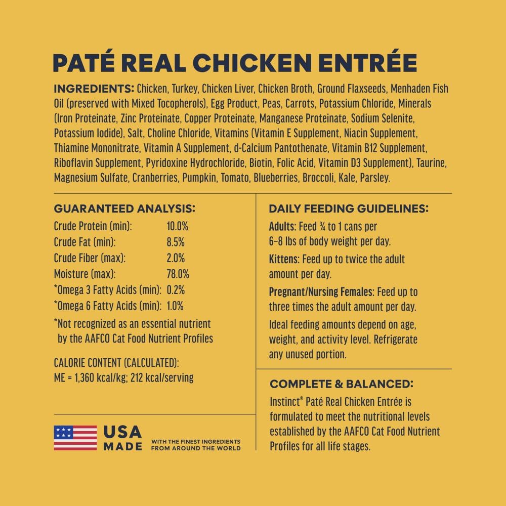 Instinct Original Grain Free Real Rabbit Recipe Natural Wet Canned Cat Food, 3 oz. Cans (Case of 24) | Rich & creamy pate texture, high protein, real rabbit, whole-food ingredients, grain-free, hydration support