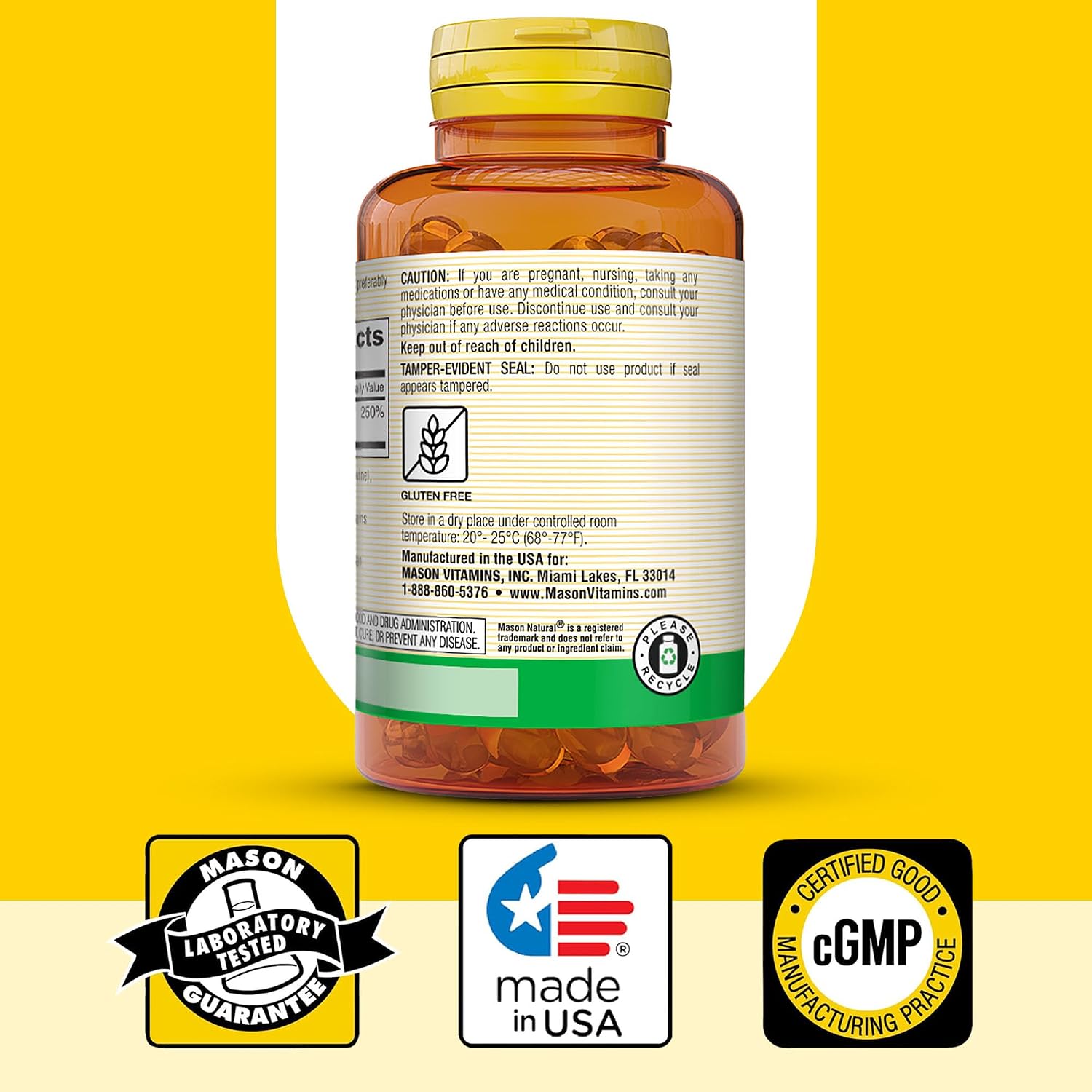 MASON NATURAL Vitamin D3 2000 IU Ultra Strength, 180 Day Supply