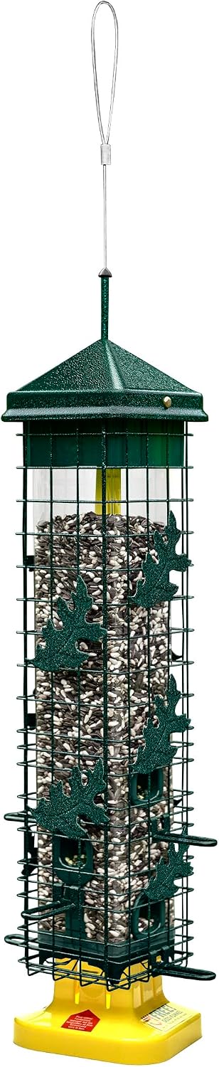 Squirrel Solution200 Squirrel-proof Bird Feeder w/6 Feeding Ports, 3.4-pound Seed Capacity, Free Seed Funnel | Six ports