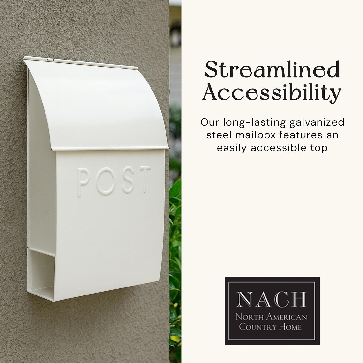 NACH Mailboxes for Outside Wall Mount, 15 x 10 x 4 inches, Red Wall Mounted Mailbox and Newspaper Holder, Waterproof Mailbox for Door - The Milano Mailbox