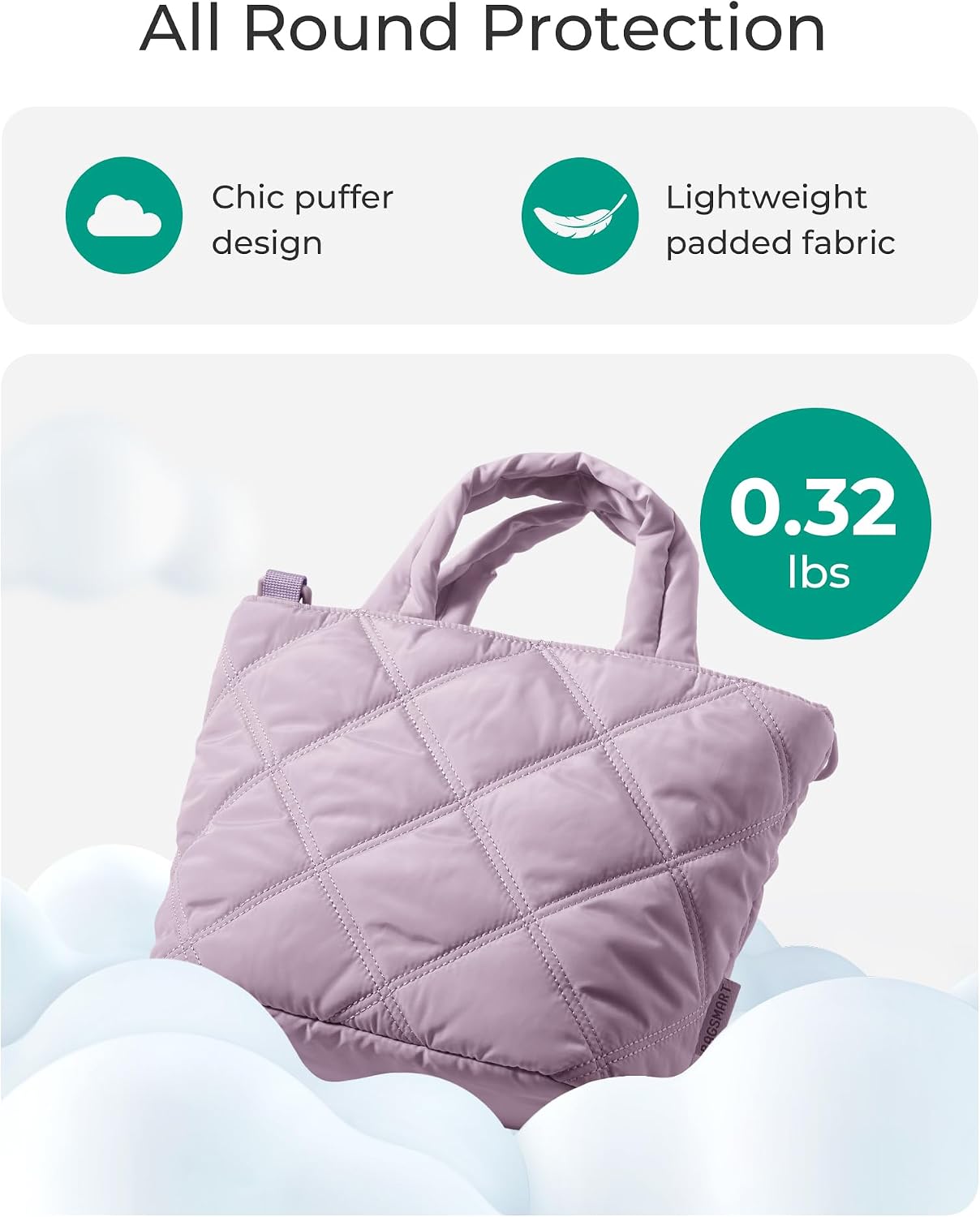 BAGSMART Crossbody Bags for Women, Lightweight Purses for Women, Quilted Puffer Tote Handbags for Daily Use,Shop,Travel