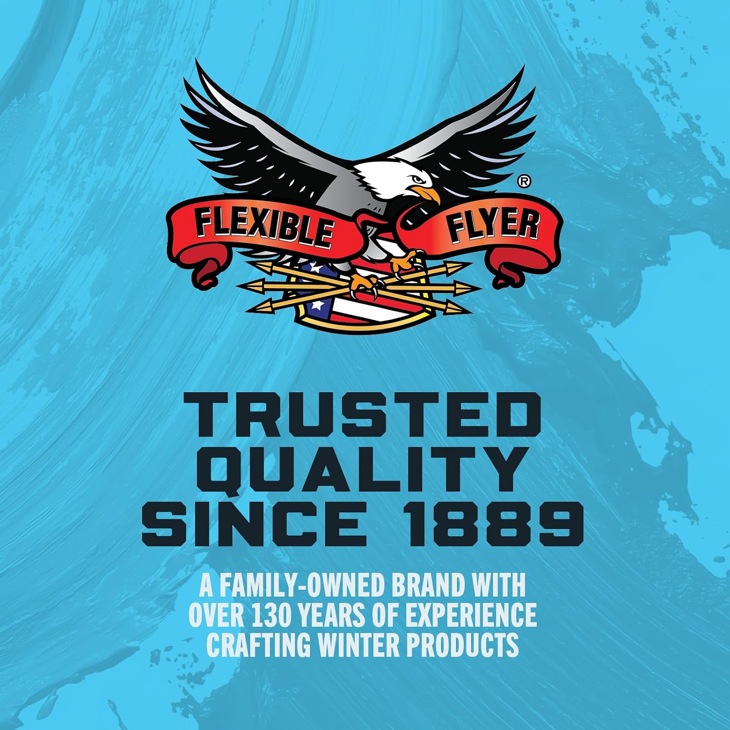 Flexible Flyer Winter Trek 3-Person Large Snow Sled – 5.5 ft Heavy-Duty Plastic Toboggan Pull Sled for Downhill Fun, Utility, Ice Fishing