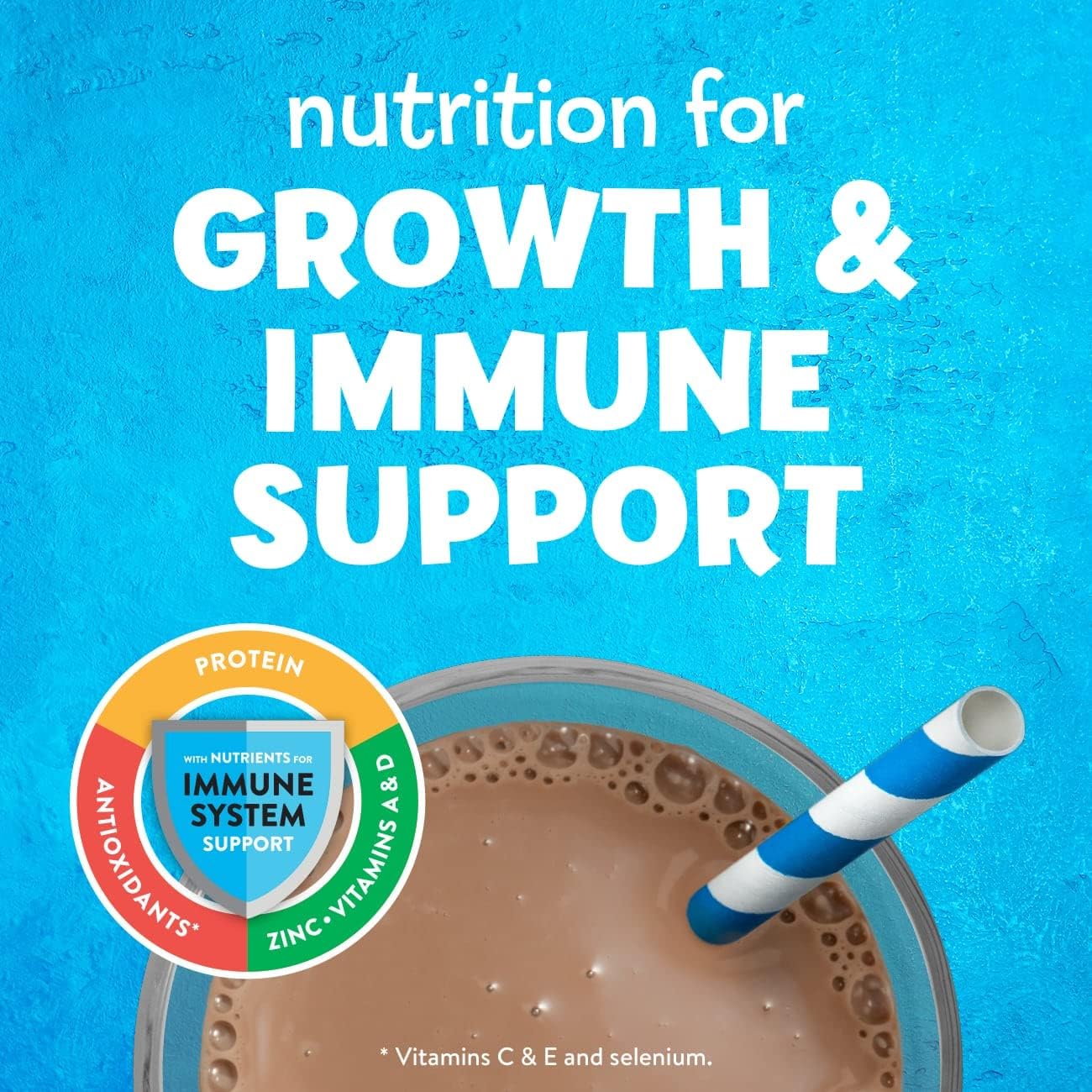 PediaSure Grow & Gain Shake Mix, 6g Protein, Vanilla, 14.1 oz Can, 3pk | 24 Servings, Great-Tasting Nutritional Shake Mix with Immune Support for Kids, 23 Vitamins & Minerals, Non-GMO & Gluten-Free