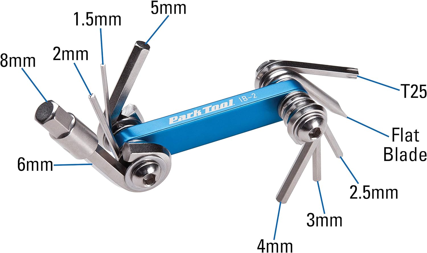 Park Tool IB-2 I-Beam Mini Fold-up Hex/Screwdriver/Torx Set | bike-multifunction-tools