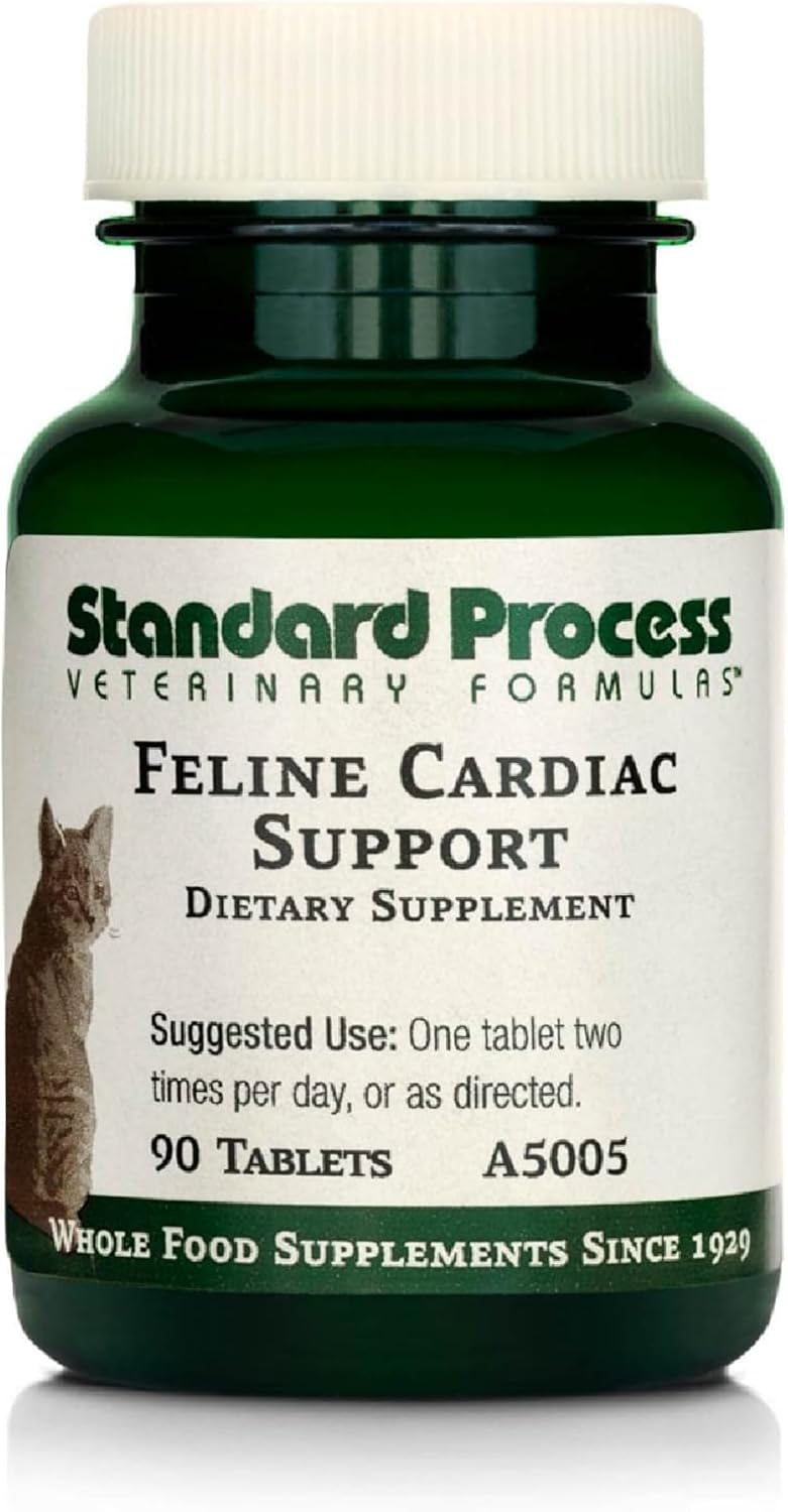 Standard Process Inc. Feline Cardiac Support - Cardiovascular System Supplement for Felines - Dietary Cat Supplement to Support Heart Health &