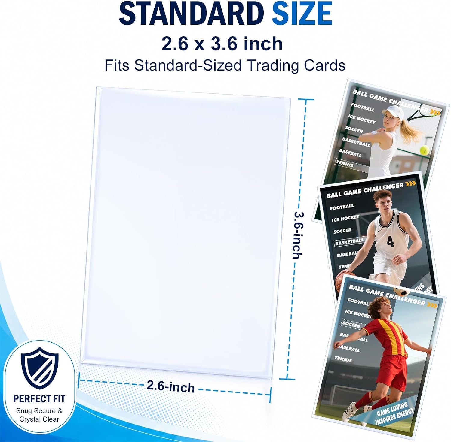 1000 Counts Card Sleeves Top Loaders for Trading Cards, Penny Soft Sleeves Baseball Card Sleeves Protectors Fit for Sports Cards, Football, Game Card