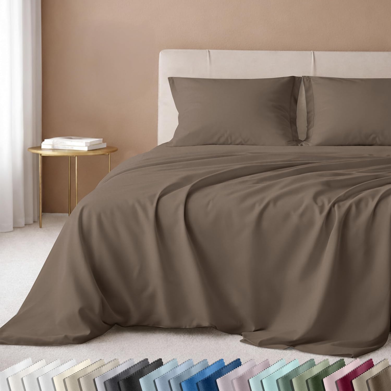 California Design Den Luxury 600 Thread Count Full Size Sheet Sets, Seafoam | 100% Cotton Sateen Backed by Good Housekeeping Seal, Soft & Smooth, 16" Deep Pocket, All-Around Elastic, Durable, Easy Care