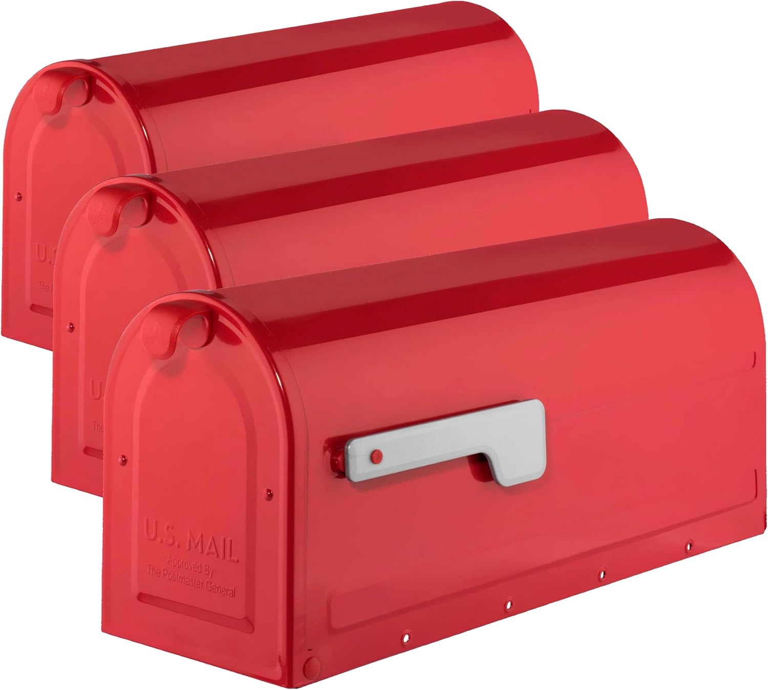 ARCHITECTURAL MAILBOXES 7600P-10 MB1 Mailbox, Medium, Pewter | Galvanized steel build for outside with rust-resistant powder-coat finish and a magnetic door closure. USPS approved.