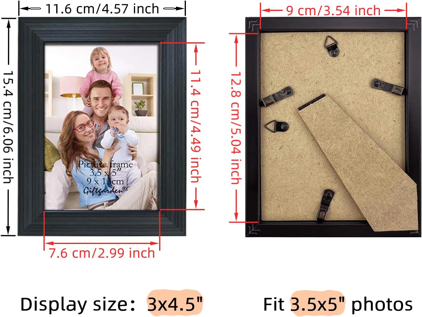 Giftgarden Black 8x10 Picture Frame Bulk, Multi 8 x 10 Photo Frames Set for Wall Hanging or Tabletop, 12 Pack