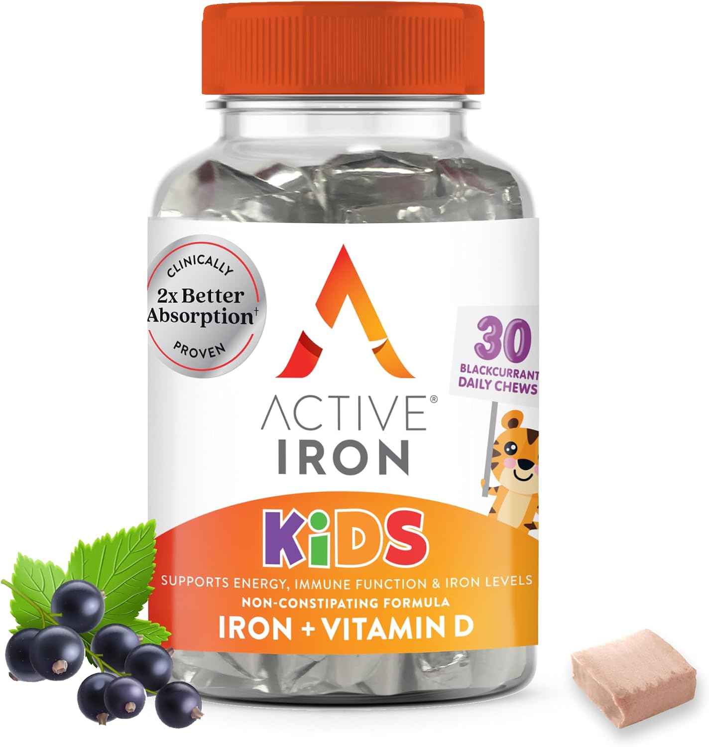 Active Iron Supplement 25mg + Multivitamin for Women, Gentle on Stomach