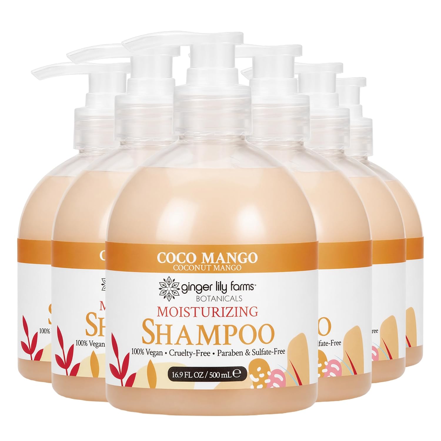 Ginger Lily Farms Botanicals Moisturizing Shampoo for All Hair Types, Coco Mango, 100% Vegan & Cruelty-Free, Coconut Mango Scent, 1 Gallon (128 fl oz) Refill | for Hands, Body & Hair, Moisturizing Wash, Salon Wash, Spa Cleanser, Salon & Spa Essentials, M…