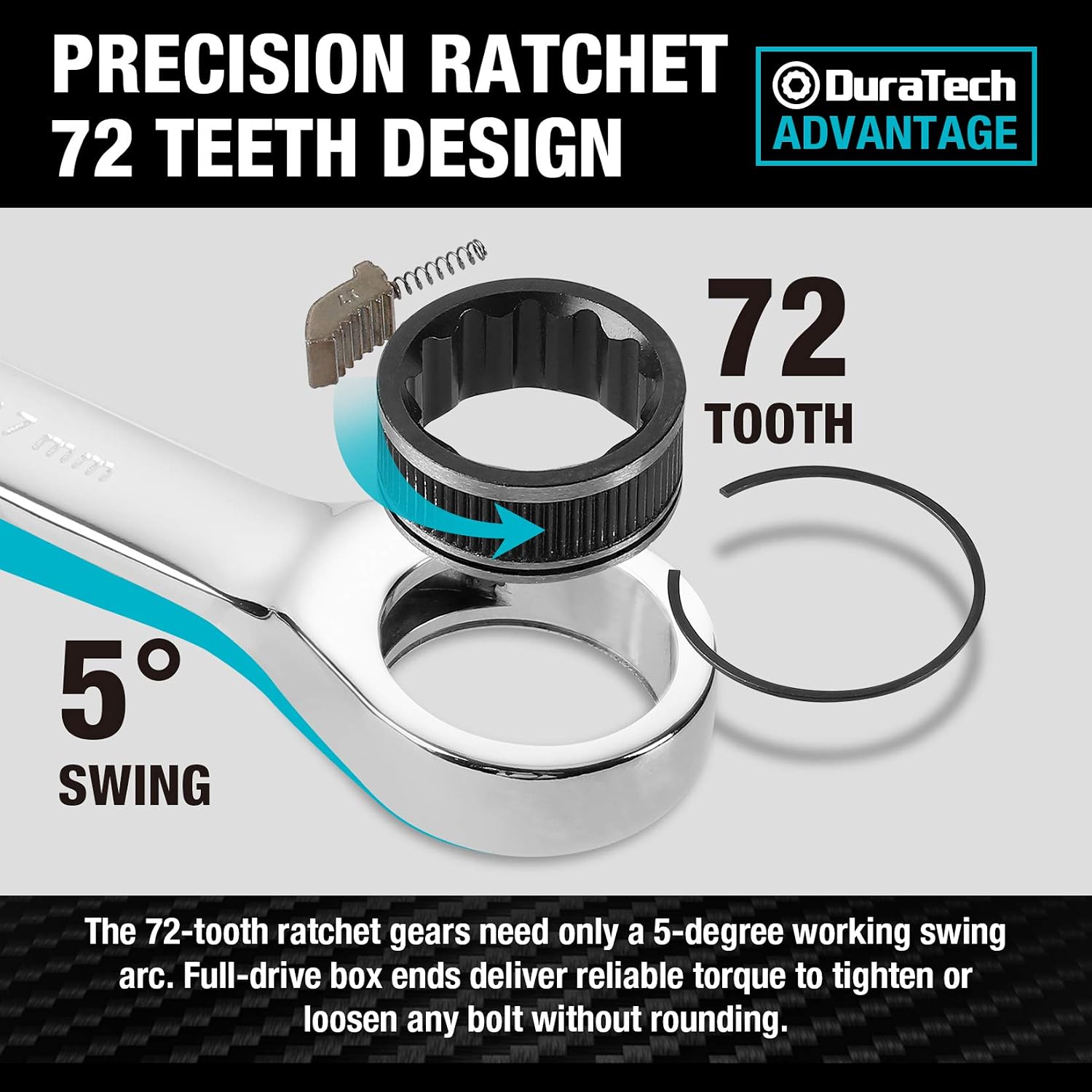 DURATECH 22-Piece Ratcheting Wrench Set, Combination Wrench Set, Metric&SAE