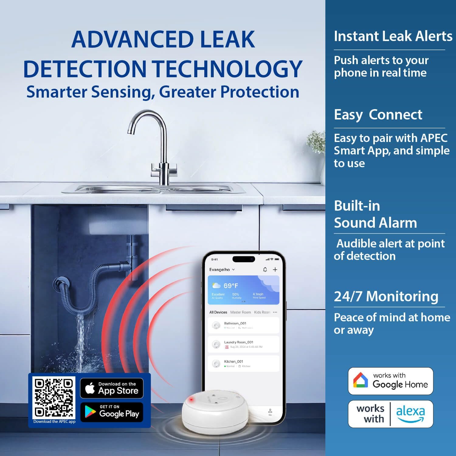 APEC Water ROES-50, 5-Stage Under Sink Reverse Osmosis System, 50 GPD | NSF Certified 372 & 58, Reduces 99% of Impurities, DIY Installation