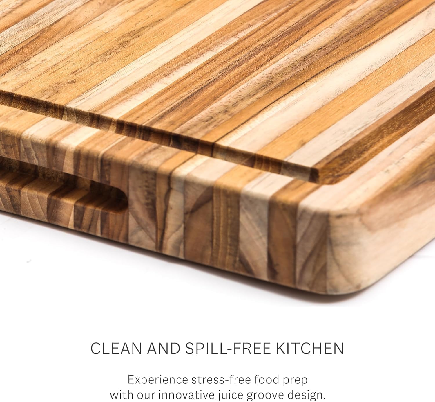Teakhaus Cutting Board - Extra Large (XL) Teak Wood Cutting Board 24”L x 18”W x 1.5” Thick - Sustainably Harvested and FSC Certified - Knife Friendly with Natural Oil Finish