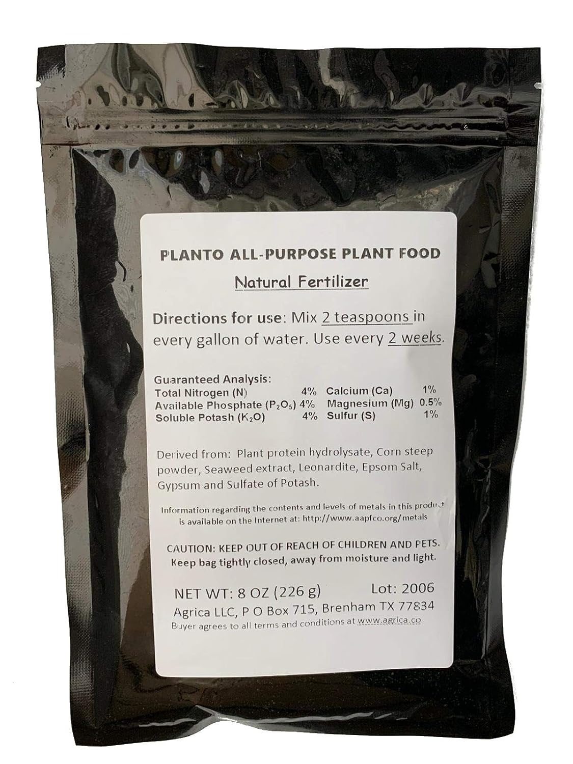 All-Purpose Natural Fertilizer 4-4-4 | PLANTO All-Purpose Plant Food for Vegetables