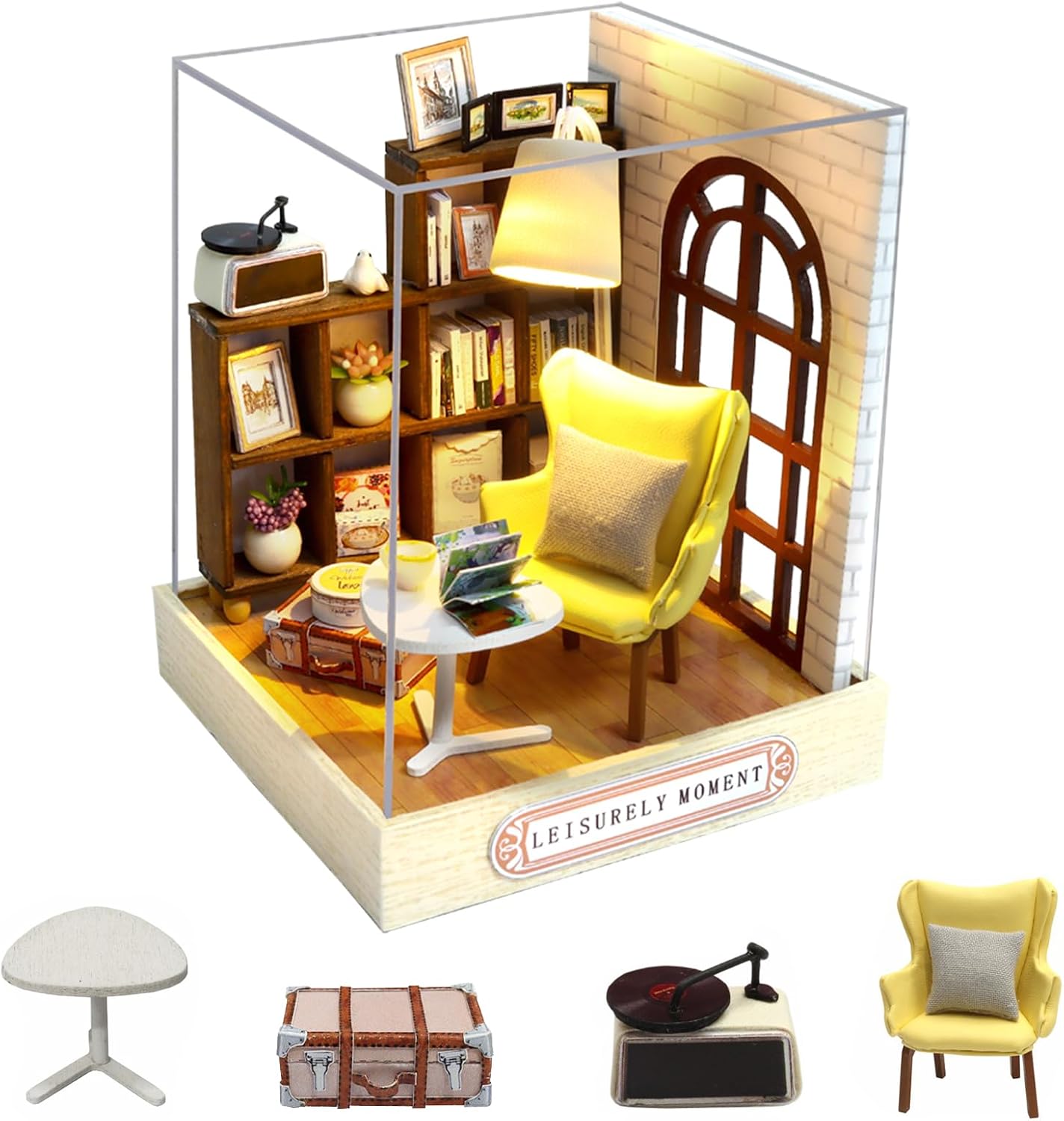 CUTEROOM DIY Doll Room Miniature Furniture Wooden House Kit-Study Room
