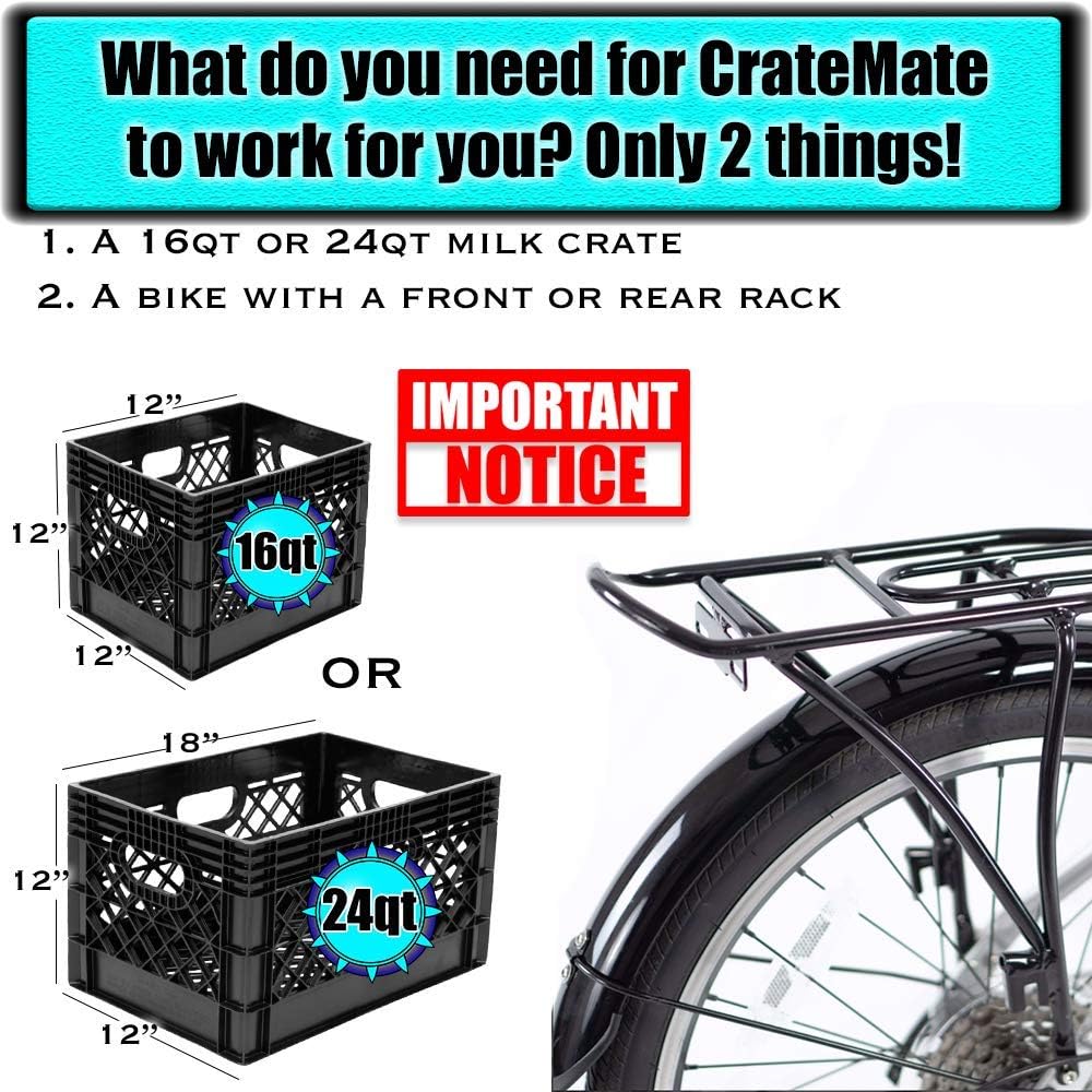 DIY Conversion/Bike Dog Carrier Package (Crate NOT Included) Padded Liner is 2 Sizes in One + 4 Point Safety Harness & Heavy Duty Fasteners Holds