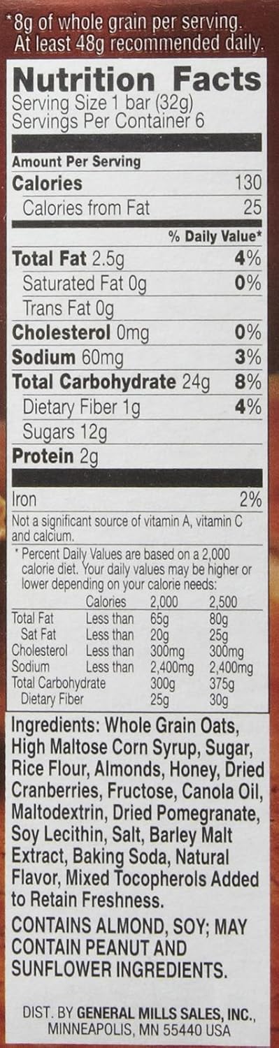 Nature Valley Almond Raisin & Cranberry Chewy Fruit & Nut Bar, 15 ct