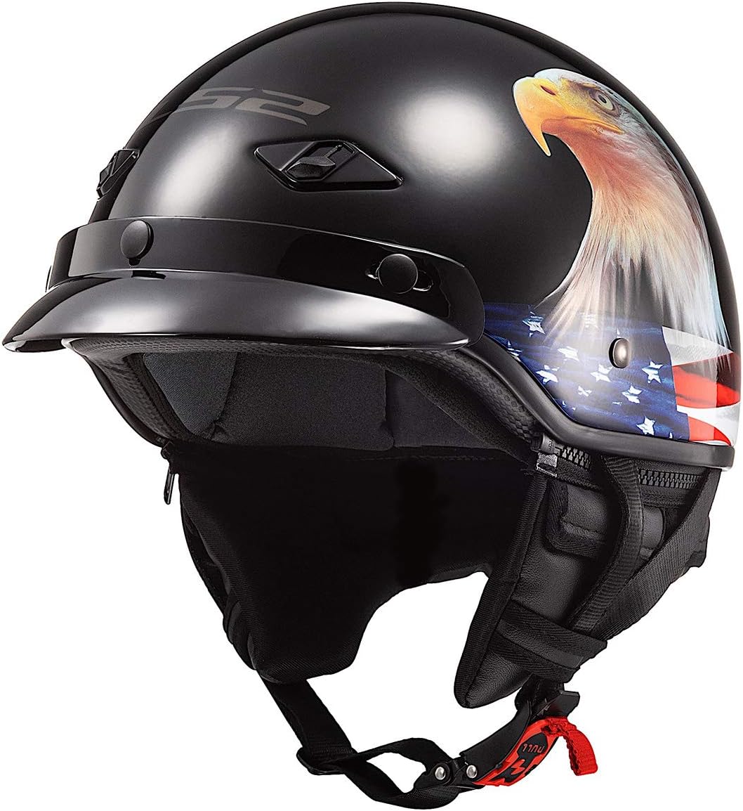 LS2 Helmets Bagger Motorcycle Half Helmet