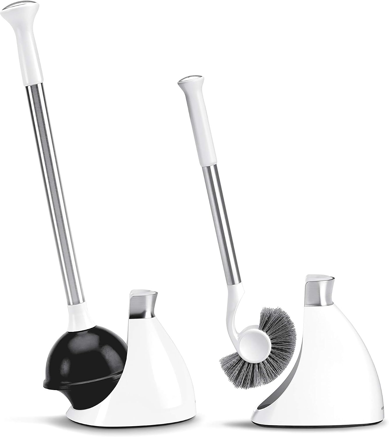 simplehuman Toilet Brush with Caddy Stainless Steel, Black
