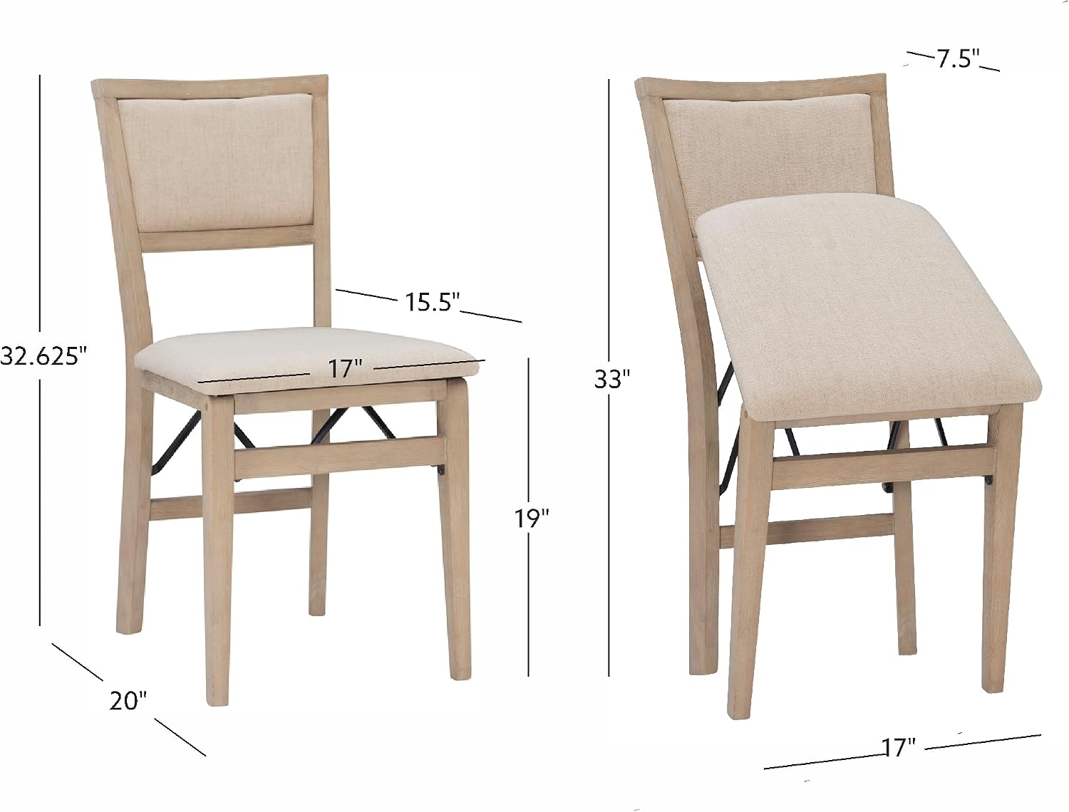 Linon Keira Pad Back Folding Bar Stool