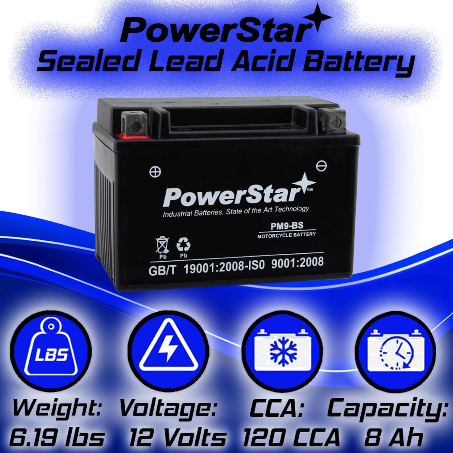 YTX9-BS Replacement Battery for PTX9BS For Predator Generator (8750 watt)