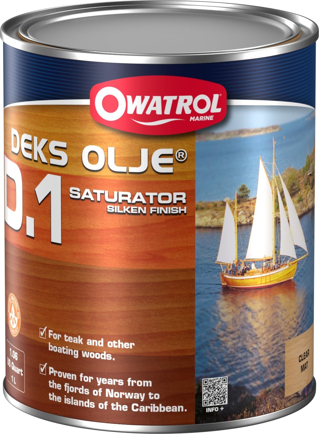 Owatrol D1 Penetrating Wood Oil for Exterior - Teak Oil for Outdoor Furniture - Deep Protection, Restores Natural Oils, Clear Matte Finish, Wood Stain