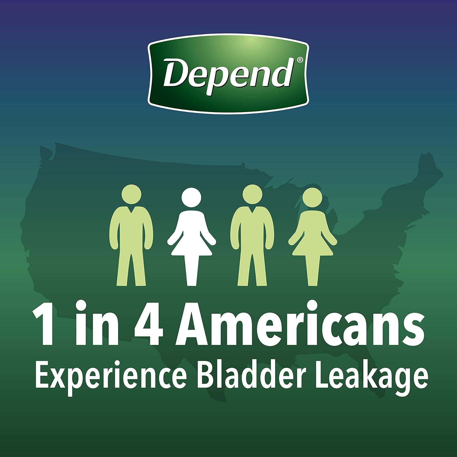 Depend Night Defense Adult Diapers for Women, Medium, 15 Count