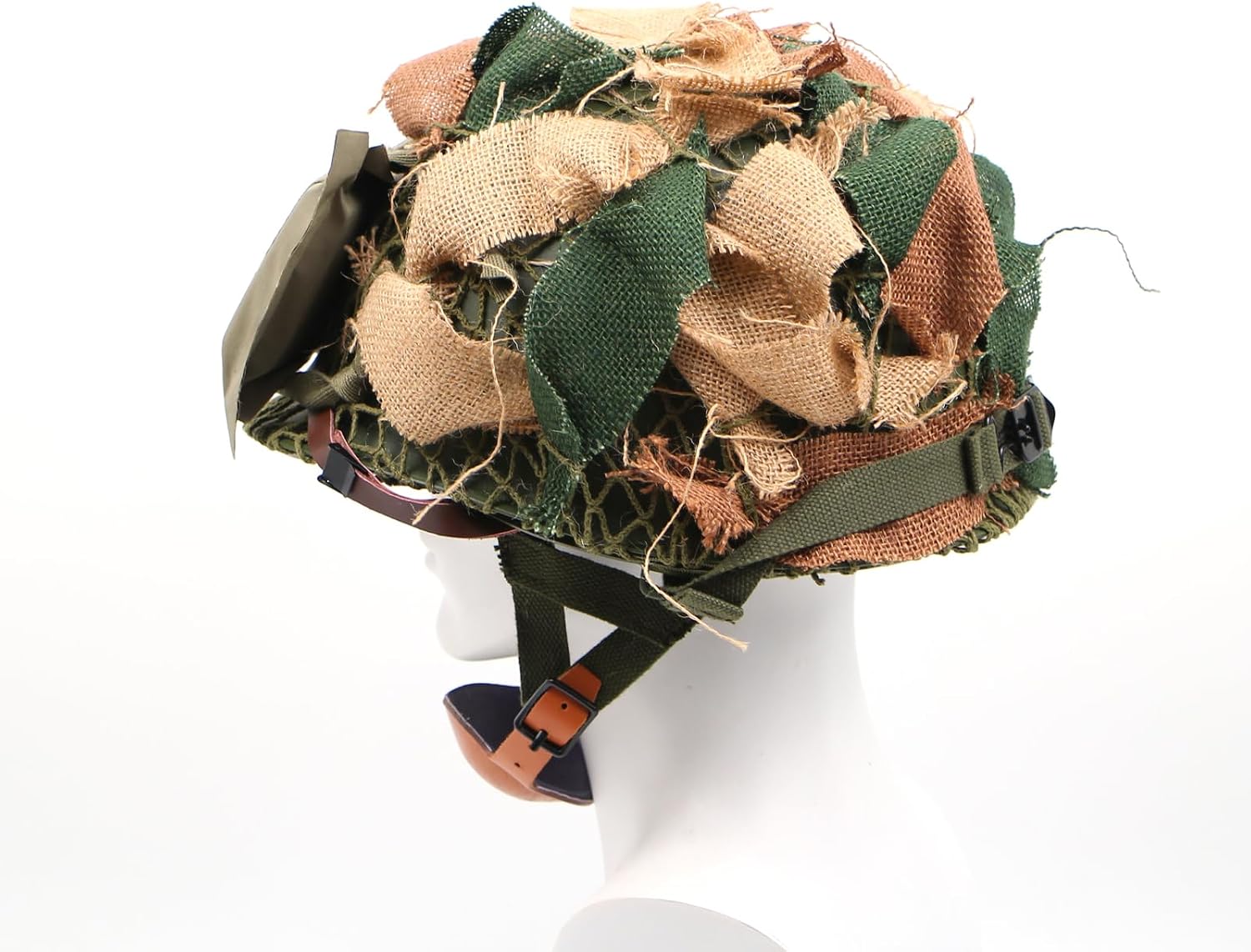 WW2 WWII US Airborne M1C Helmet 506 th Parachute Infantry Jump Version with First Aid Pouch Camouflage Net