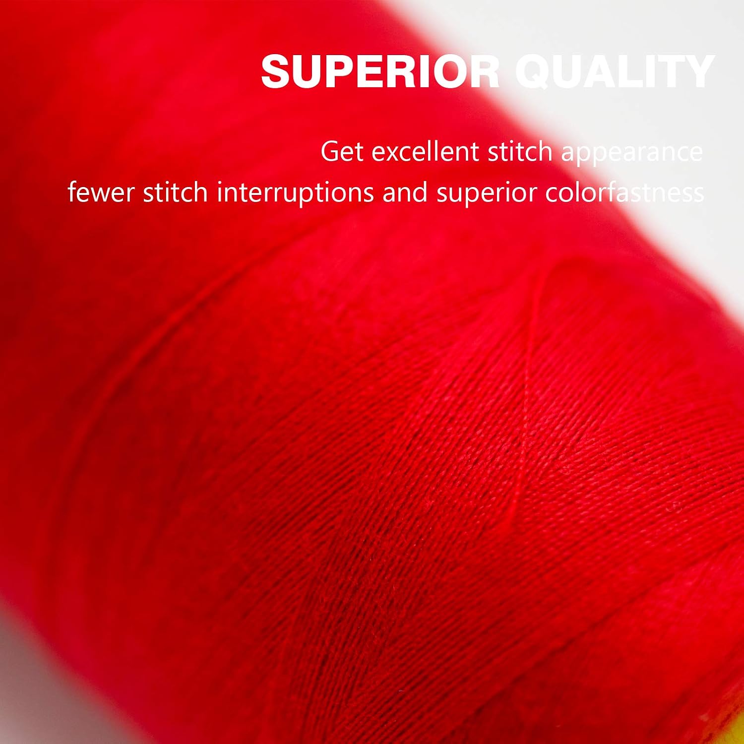 Black Serger Thread, All-Purpose Thread for Sewing, Polyester, 4 Cones of 3000 Yards Each Spool for Sewing Machine
