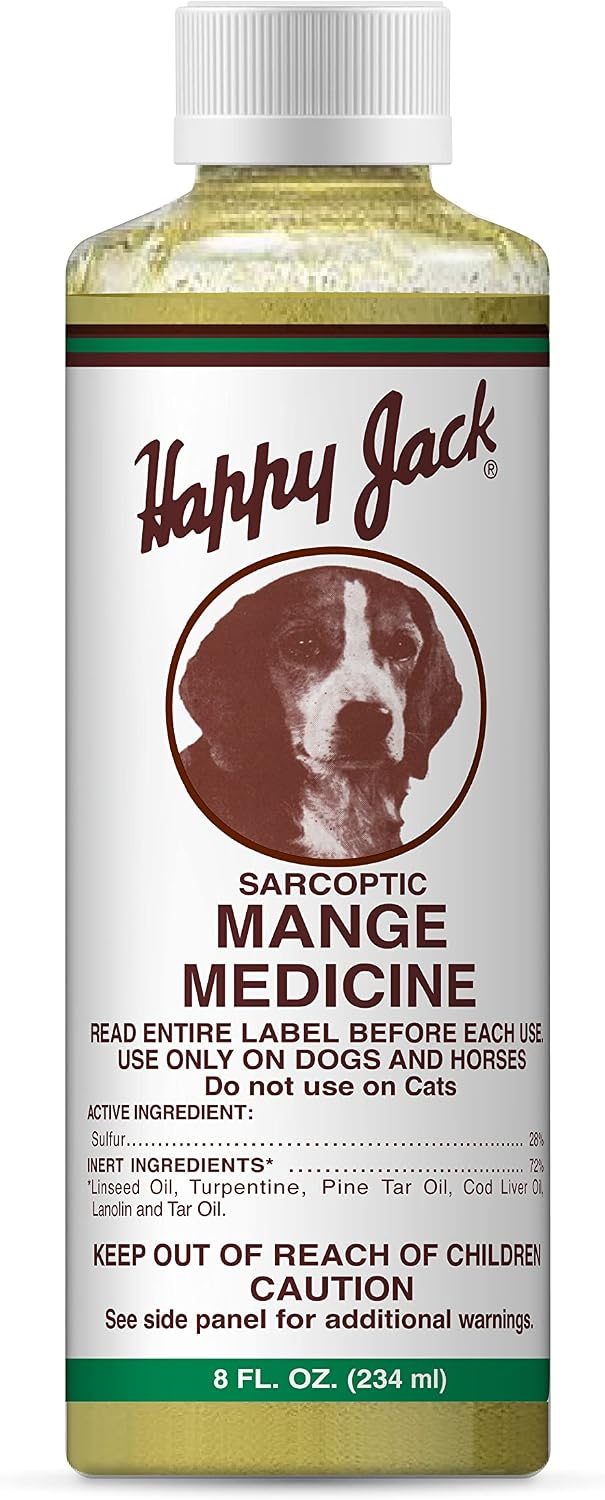 Mange Medicine & Treatment for Dogs & Horses, 8 oz | Soothing Itch Relief, Treats Severe Mange, Fungi, Allergies, Eczema, Most Dog Skin Irritation