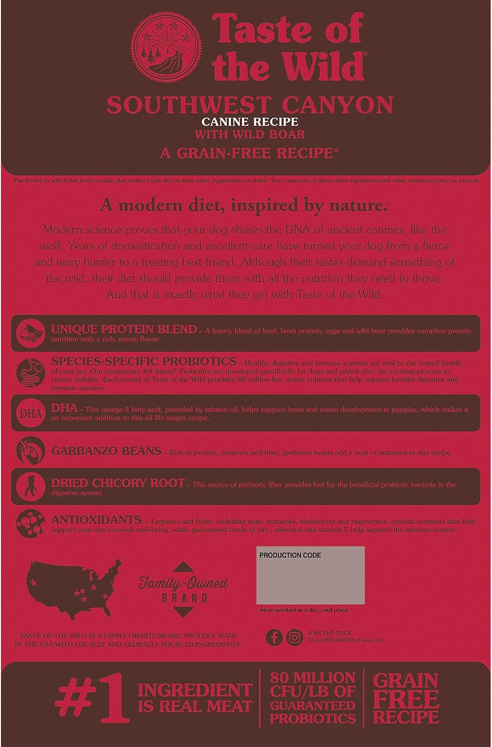 Taste of the Wild Pacific Stream Adult Dry Dog Food, Salmon, 5lb | Grain Free Recipe* | Nutrient Dense to Help Support Peak Health | Guaranteed Omega Fatty Acids to Help Support Skin & Coat