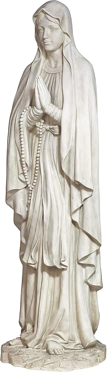Design Toscano KY1314 Life Size Blessed Virgin Mary Statue,antique stone
