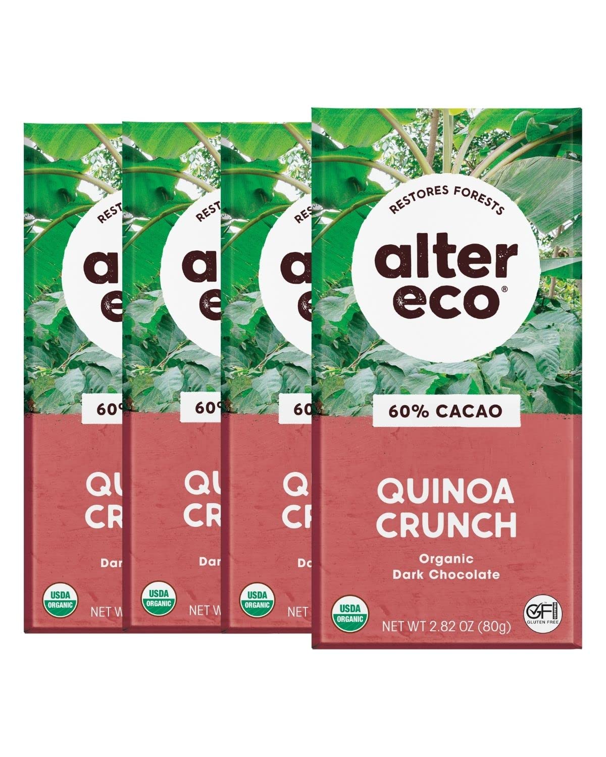 Alter Eco | Dark Chocolate Bars | Pure Dark Cocoa, Fair Trade, Organic, Non-GMO, Gluten Free (12-Pack Dark Sea Salt)