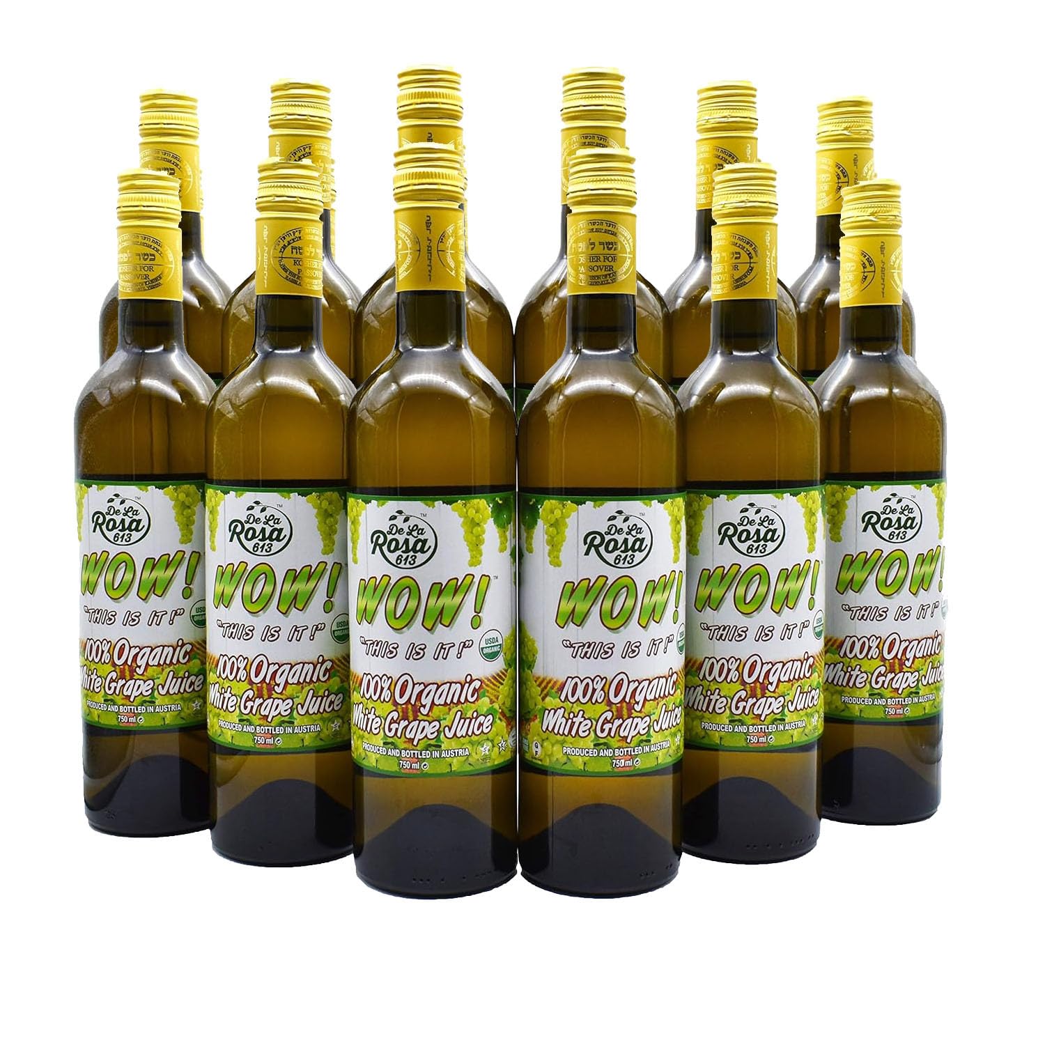 De La Rosa Organic Austrian Kosher Red Grape Juice (25.4 oz - 2pack)