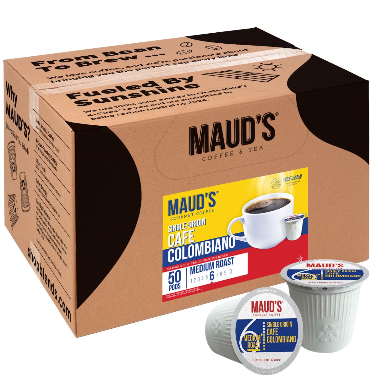 Maud's Family Pack Coffee Pods Variety Pack, 136ct, 12 Assorted Flavors | Medium Roast Flavored Coffee in Single Serve Pods – 100% Arabica Coffee, Compatible with Keurig Coffee Makers