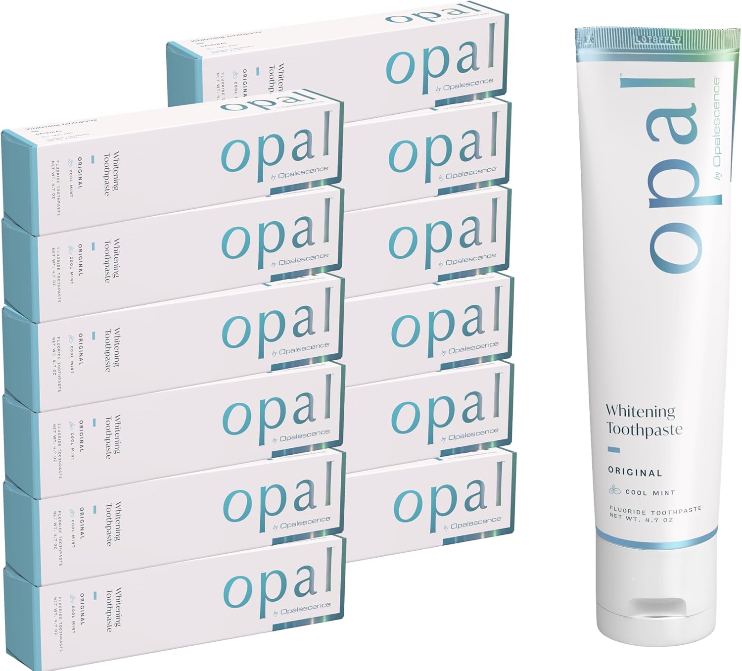 Opalescence Whitening Toothpaste Original 4.7oz - Mint - 3 Pack - 5166-3 | Dentist-Developed Oral Care Whitening Fluoride Toothpaste for Daily Use, Surface Stain Removal & Helps Strengthen Enamel