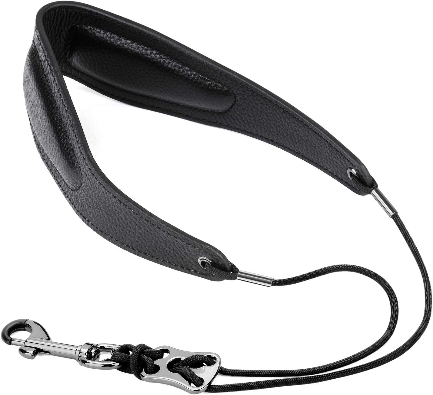 BestSounds Rinastore Saxophone Strap Genuine Leather Sax Neck Strap with Soft Thick Pad for Soprano Tenor Alto Sax and Clarinets Oboes1