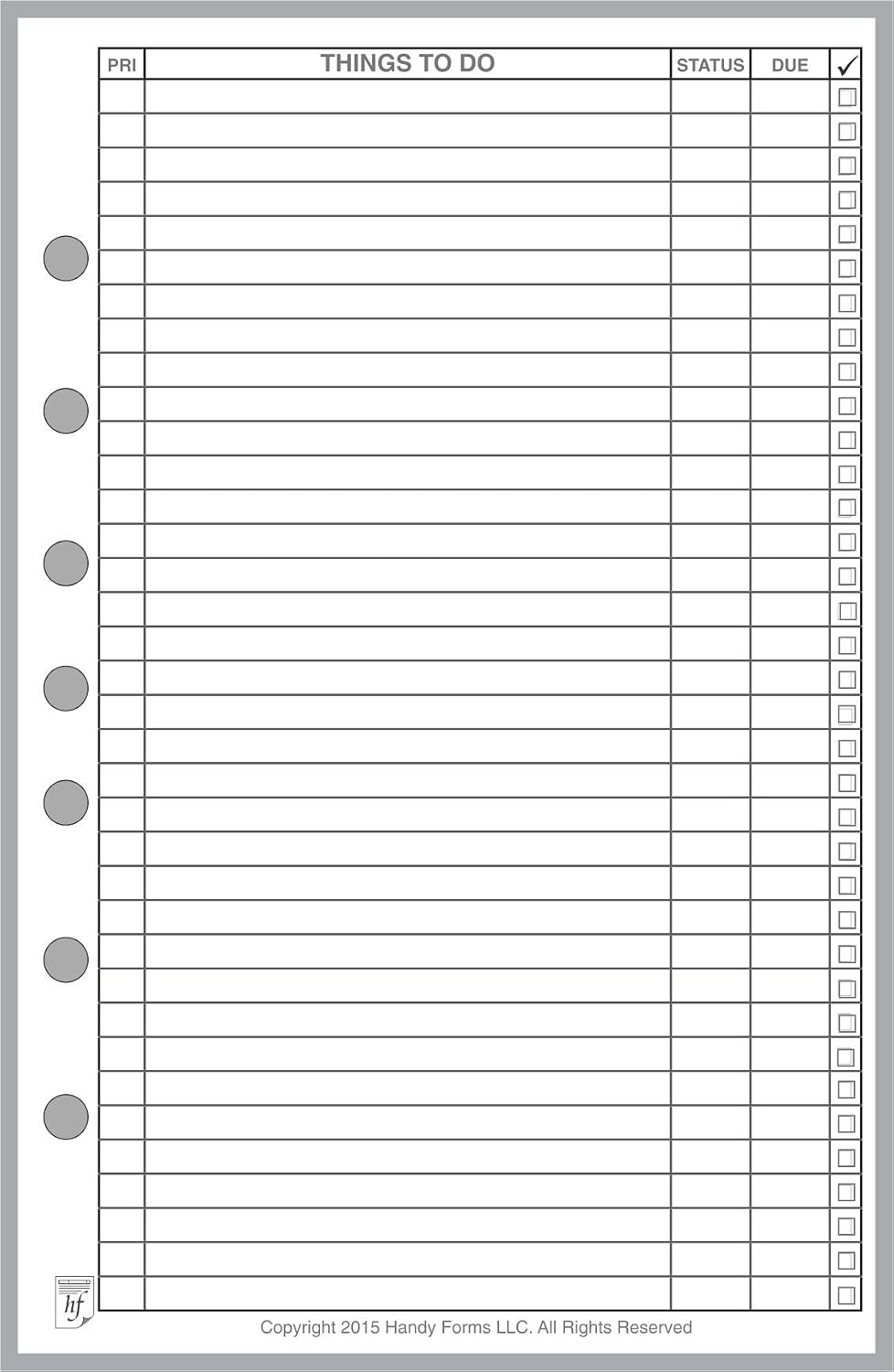 FC Classic Payment/Expense Record & Check Register, 50 Sheets, 5.5" x 8.5" | For 7-Ring FC Notebooks. Record payments, expenses, account balance. Ink-friendly heavyweight paper.