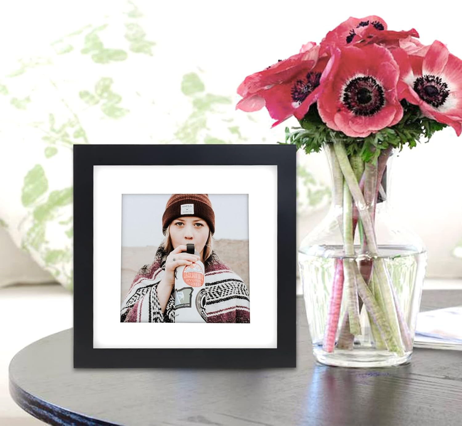 WUTL 8x8 Black Picture Frames Square