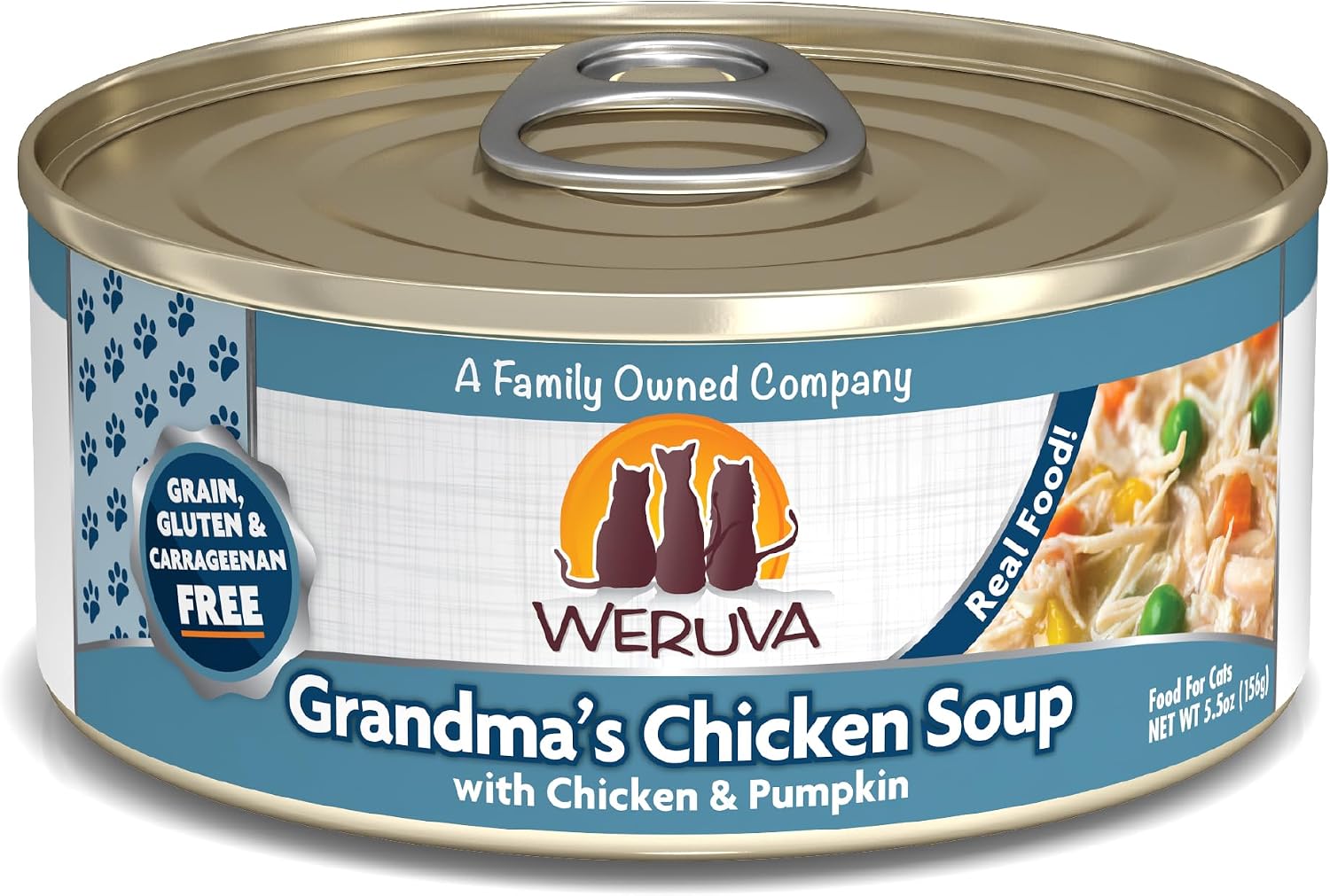Weruva Classic Cat Food, Paw Lickin’ Chicken with Chicken Breast in Gravy, 3oz Can (Pack of 24)