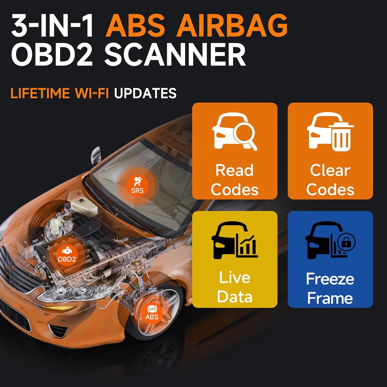 FOXWELL NT630 Plus ABS/SRS OBD2 Scanner, ABS Auto Bleed, Oil EPB SAS Resets