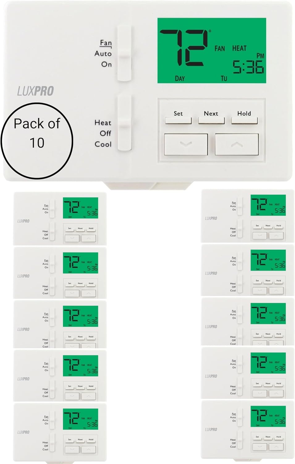 P711 7-Day Programmable or Non-Programmable, Easy-to-Use Thermostat | P711 Prog/Non-Prog, Digital Heating/Cooling Thermostat, Easy DIY Installation, Batteries Included