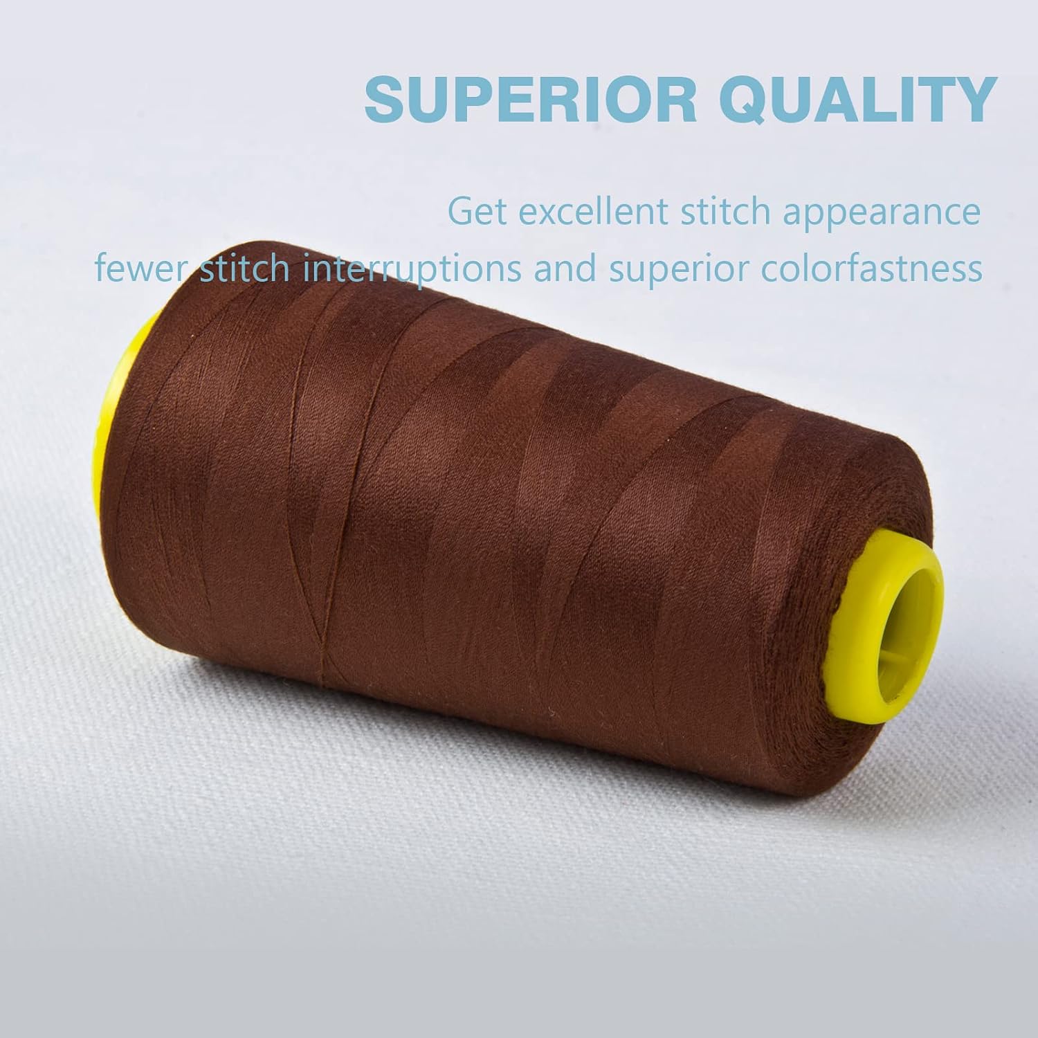 Black Serger Thread, All-Purpose Thread for Sewing, Polyester, 4 Cones of 3000 Yards Each Spool for Sewing Machine