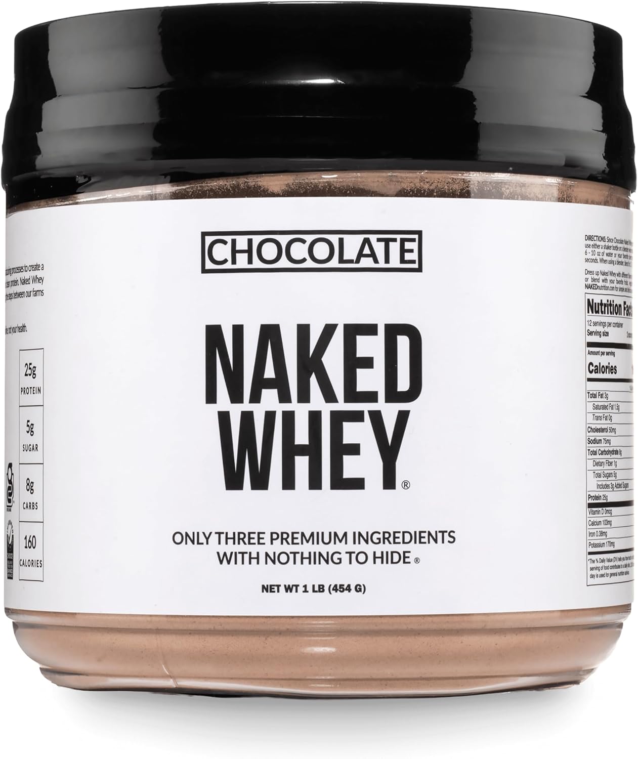 NAKED Whey 5LB 100% Grass Fed Unflavored Whey Protein Powder - Only 1 Ingredient, NSF Certified, Undenatured, Gluten Free, Soy Free, Promote Muscle Growth and Recovery - 76 Servings
