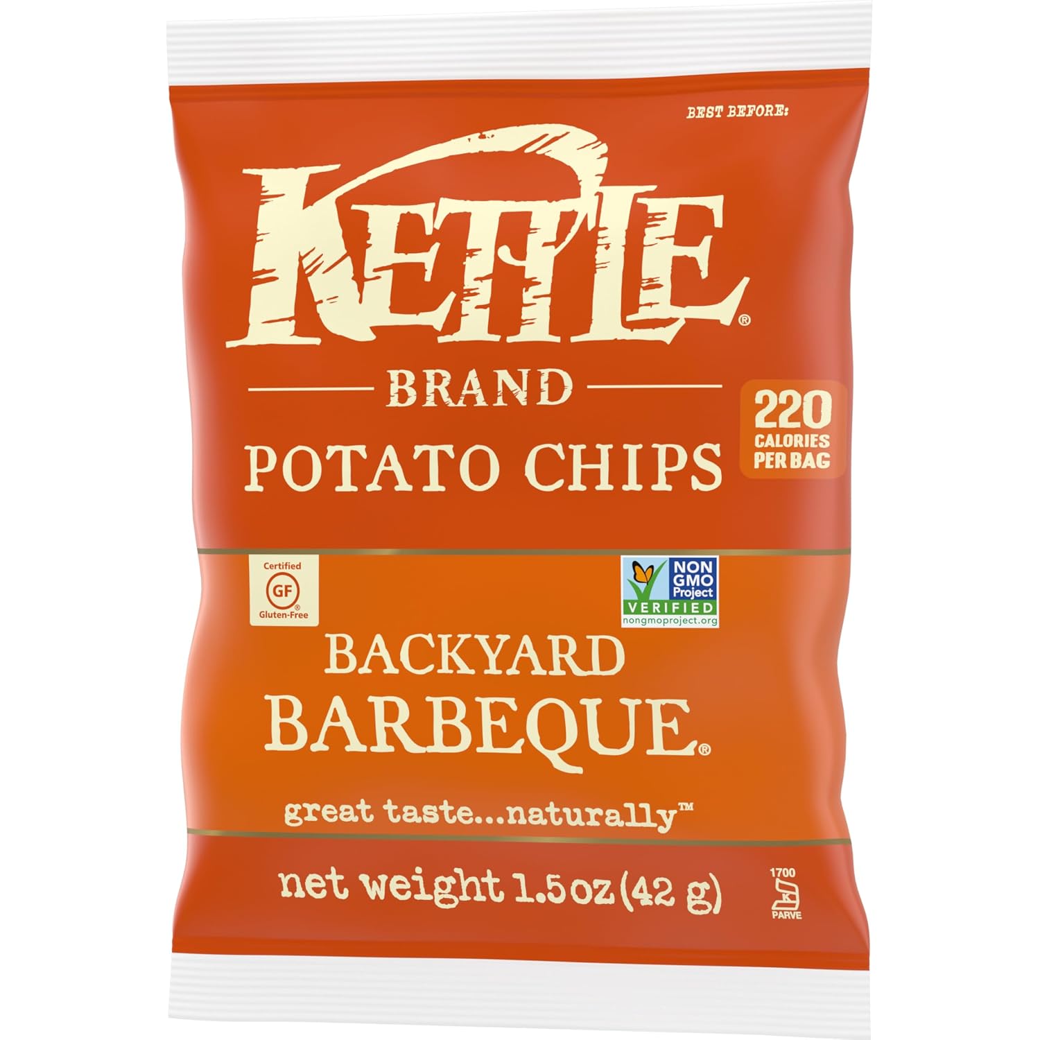 Kettle Brand Potato Chips, Backyard Barbeque Kettle Chips, 5 Oz
