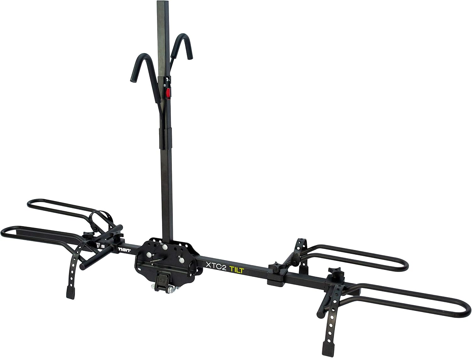 Swagman XTC2 Hitch Mount Bike Rack – Platform Carrier for 2 Bikes, Ratcheting Hook System, Compact Clam-Shell Folding Design | Platform Carrier for 2 Bikes, Ratcheting Hook System, Compact Clam-Shell Folding Design, 1-1/4" or 2" Hitch Receiver